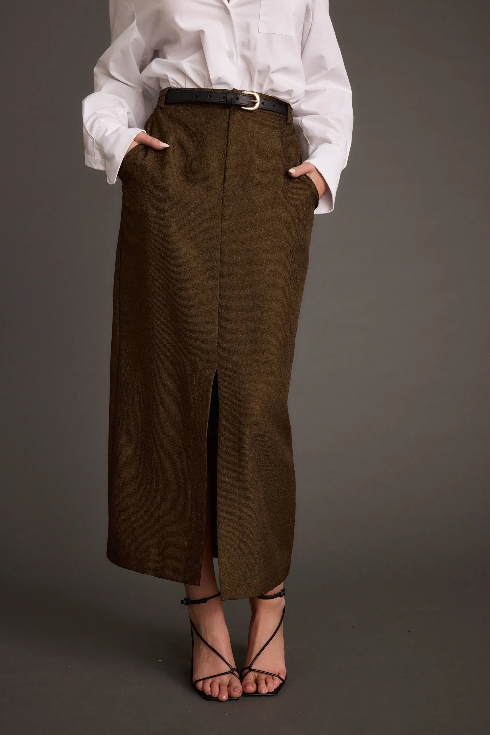 Perfect White Button Down   Skirt Combo
