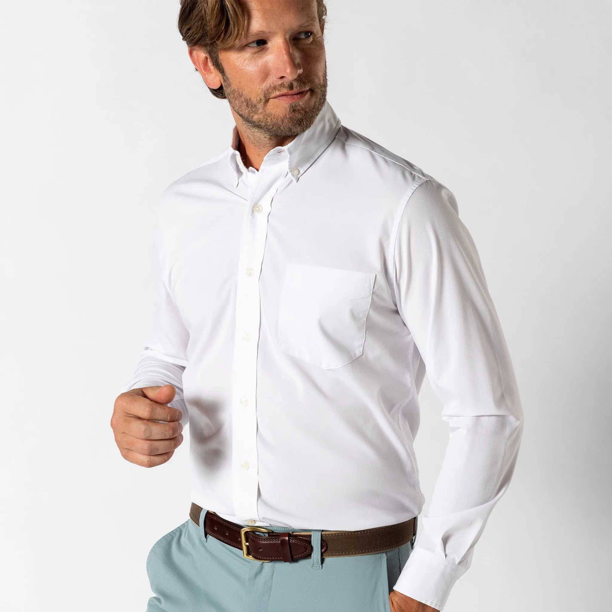 Performance Poplin Sport Shirt - Boyce Solid