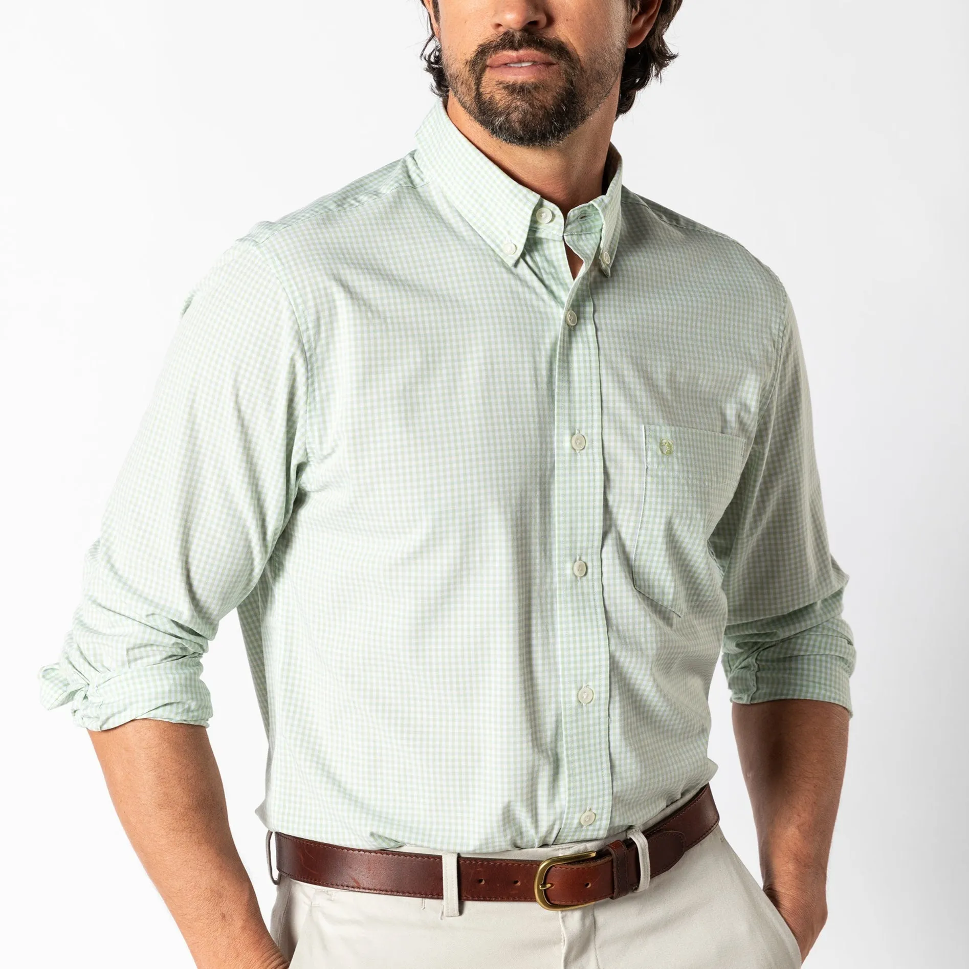 Performance Poplin Sport Shirt - Mitchell Gingham