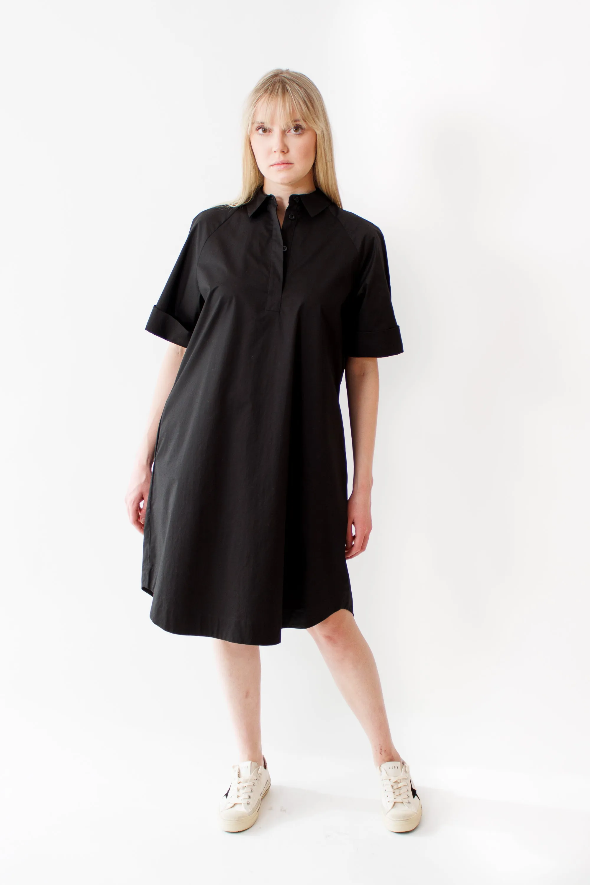 Peserico Stretch Cotton Satin Sail Touch Dress