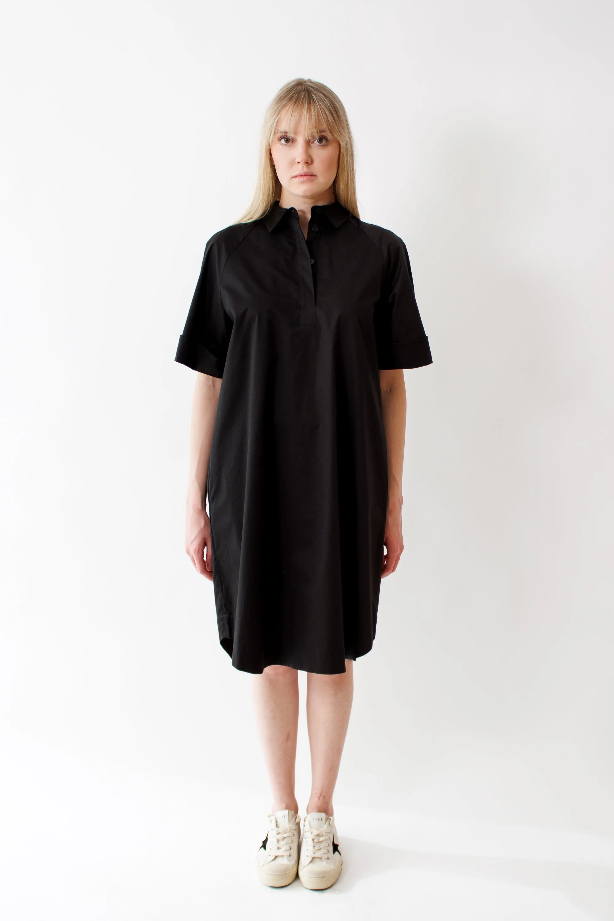 Peserico Stretch Cotton Satin Sail Touch Dress