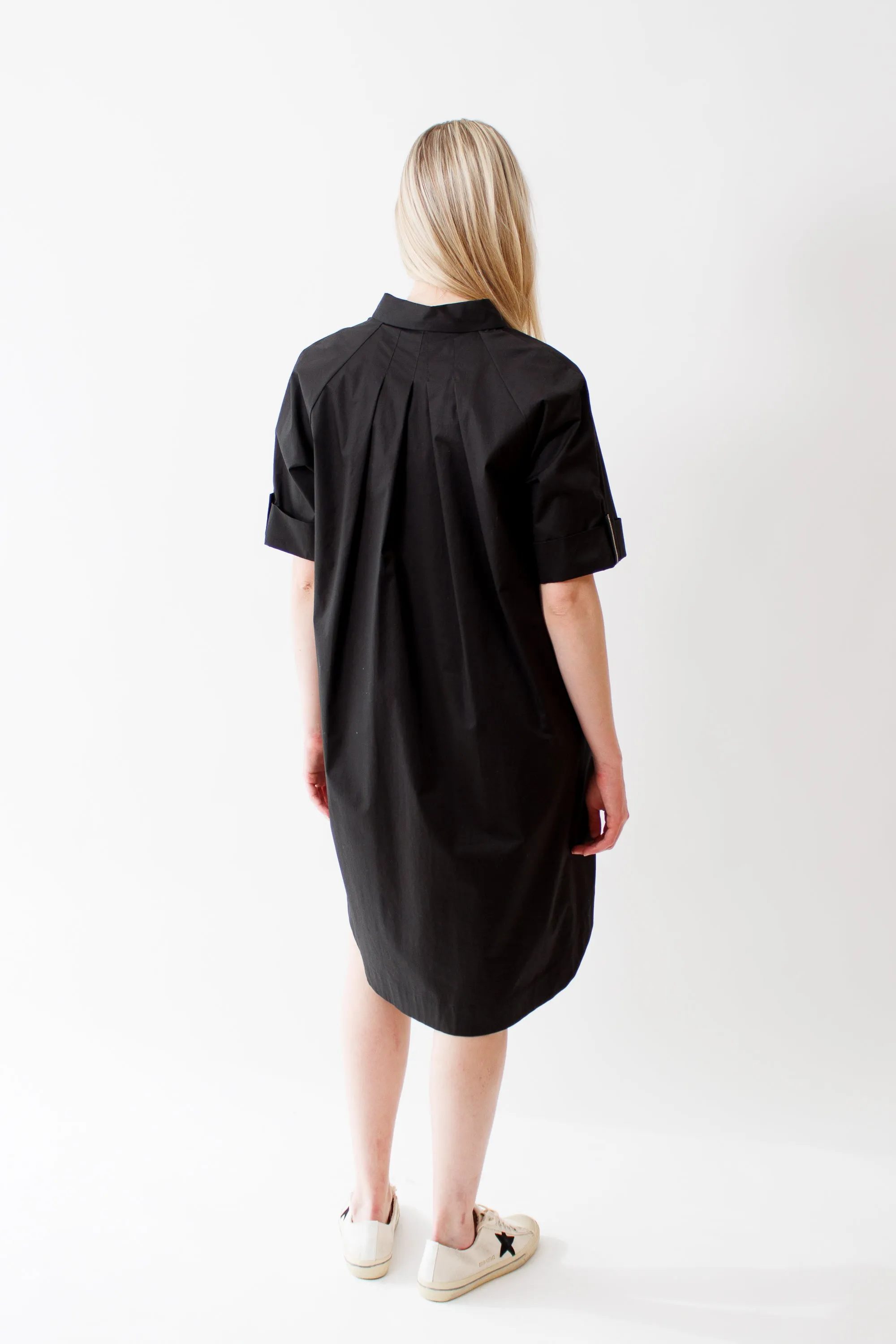 Peserico Stretch Cotton Satin Sail Touch Dress