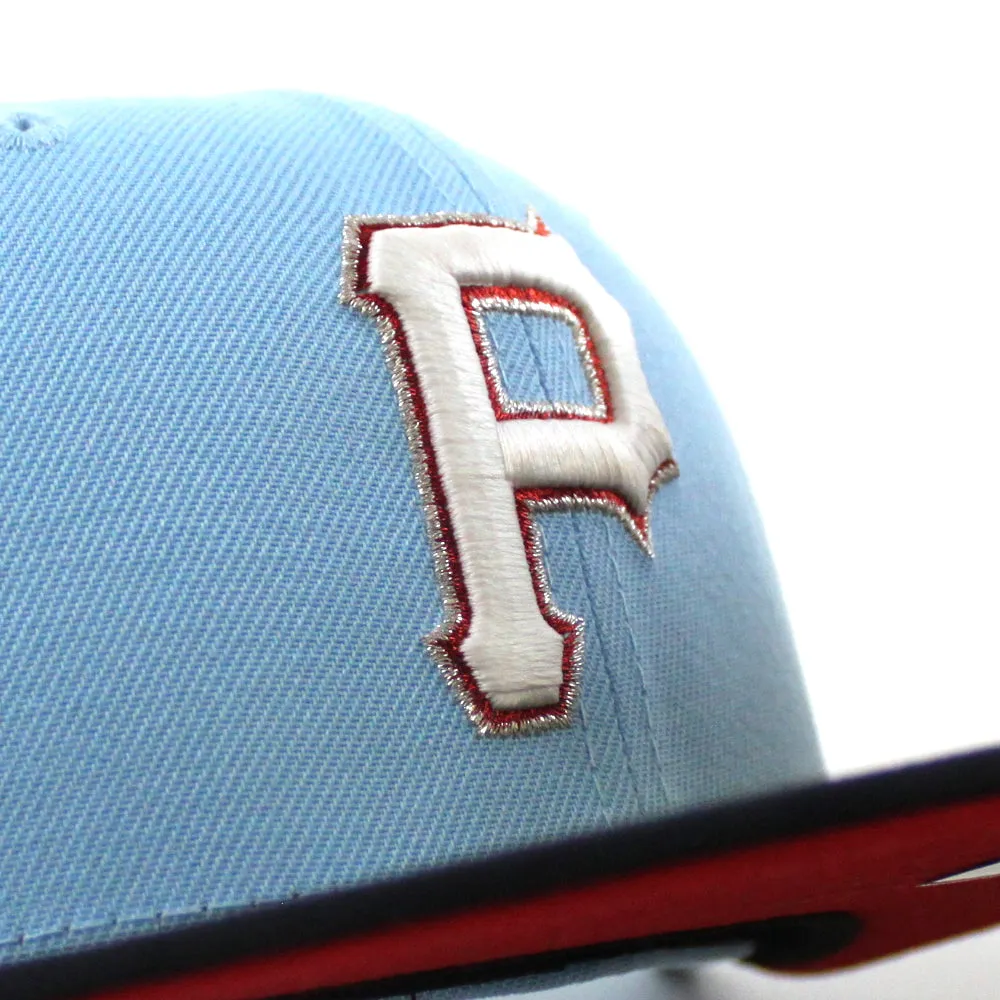 Pittsburgh Pirates National’s Patch 59Fifty New Era Fitted Hat (Blue Navy Scarlet Red Under Brim)