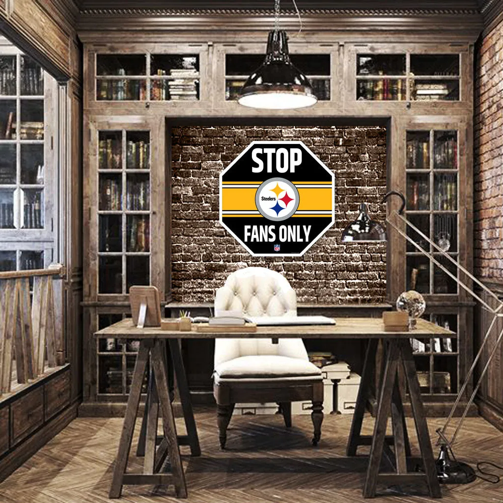 Pittsburgh Steelers 23" Stop Fans Only Sign