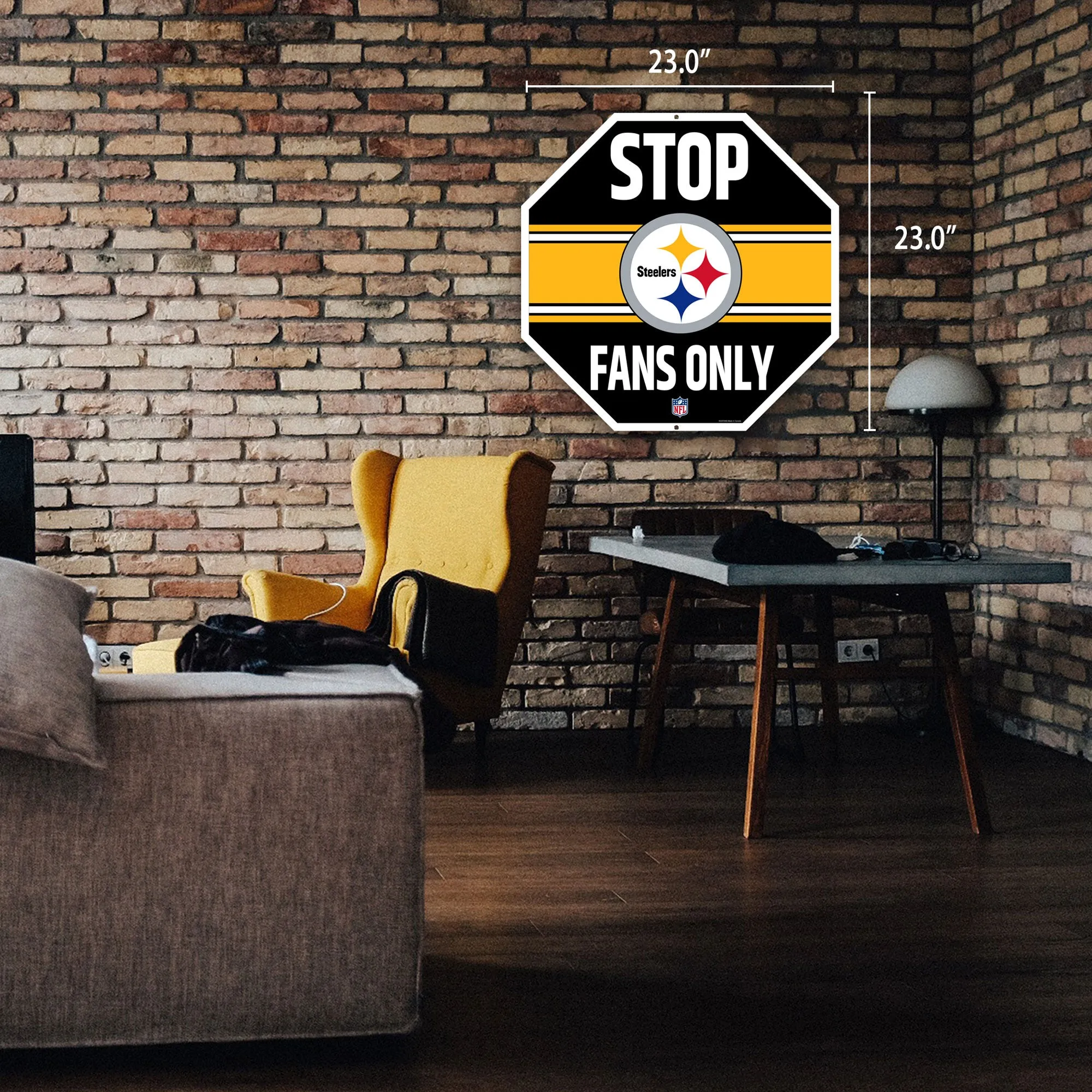 Pittsburgh Steelers 23" Stop Fans Only Sign