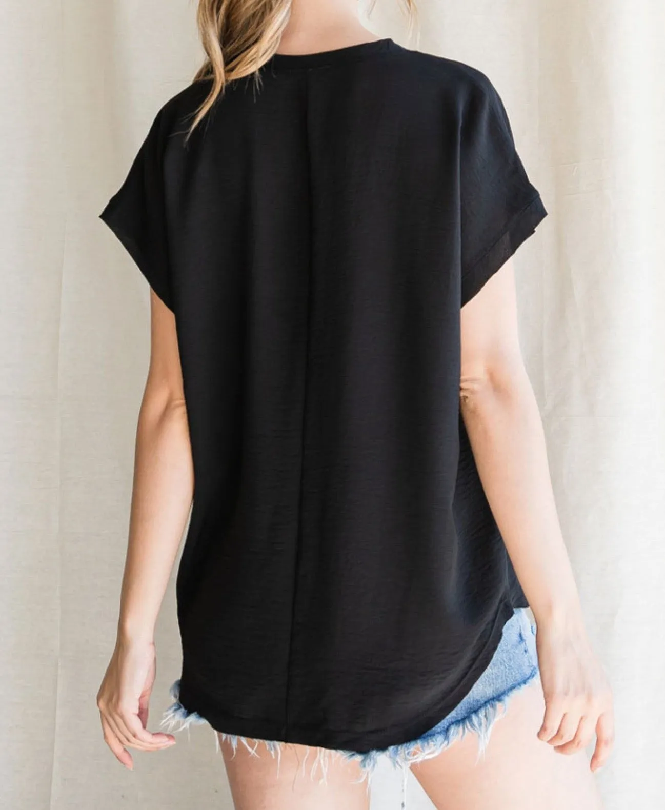 Plus Size Lightweight V-Neck Blouse
