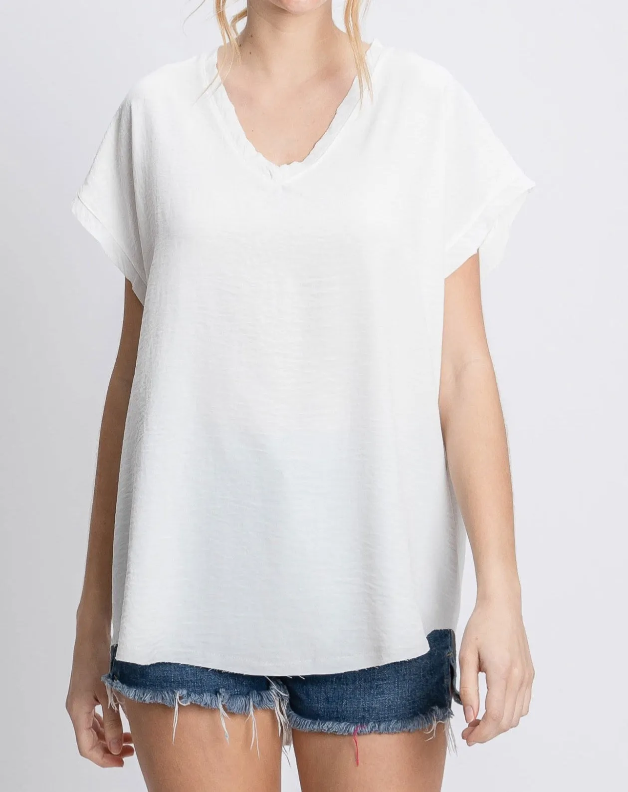 Plus Size Lightweight V-Neck Blouse