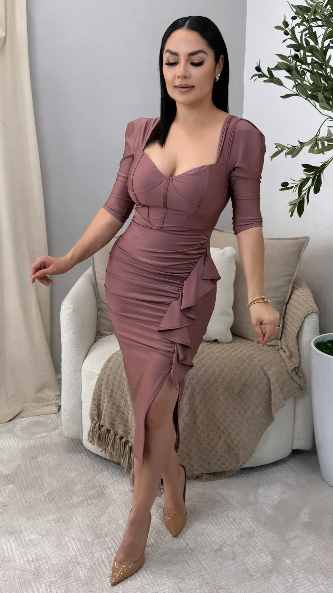 POR TI ROSE DRESS