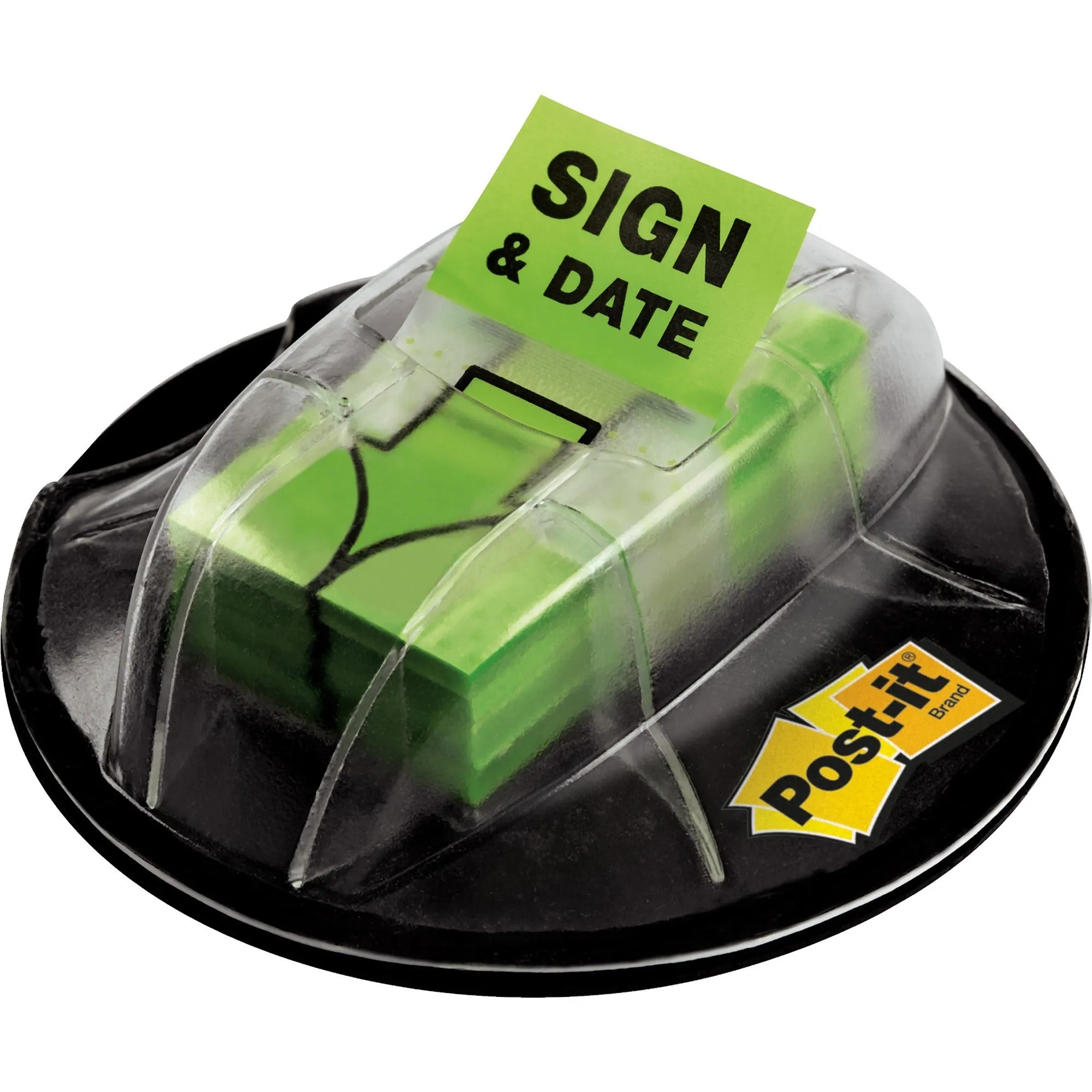 Post-it® 1"W Sign/Date Flags in Desk Grip Dispenser