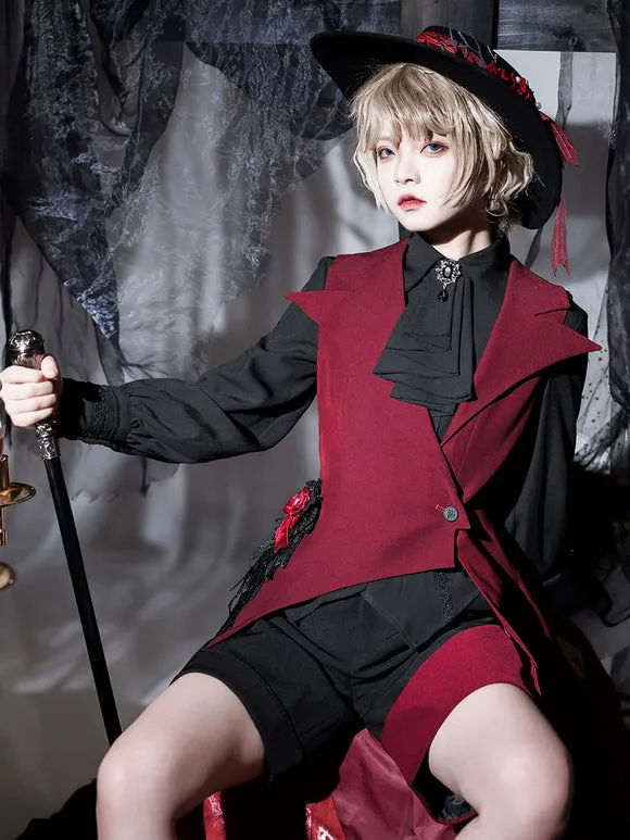 Pre-sell Gothic Lolita Bloomers Straight Red Lolita Shorts