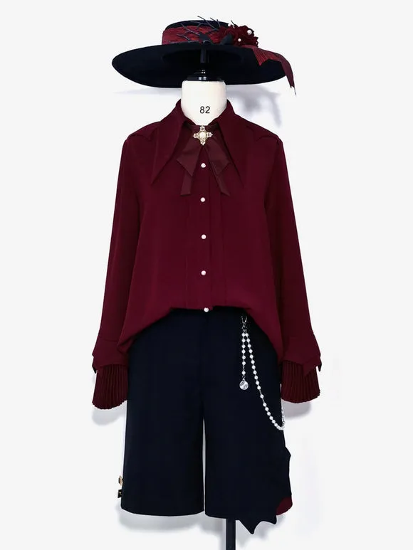 Pre-sell Gothic Lolita Bloomers Straight Red Lolita Shorts