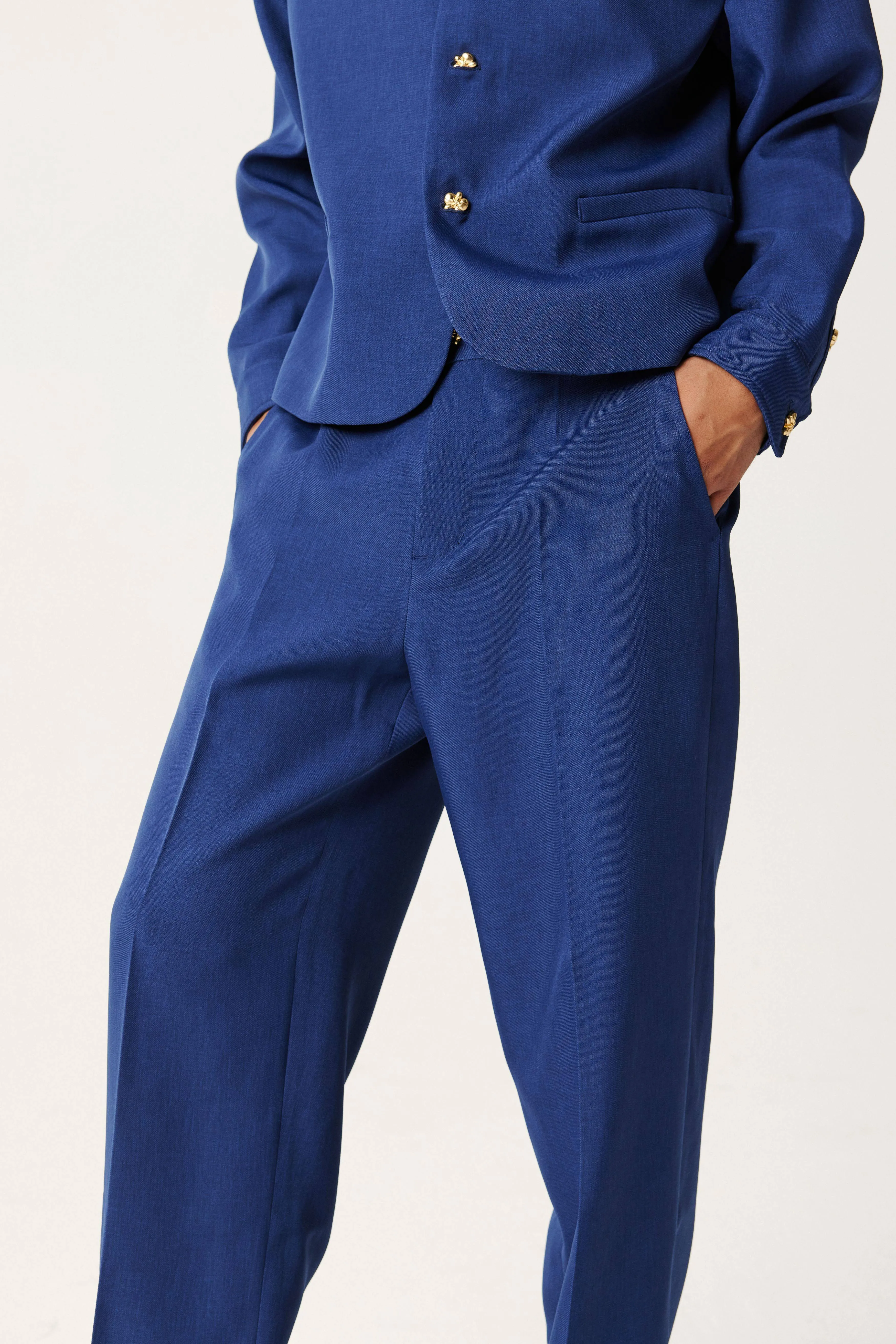 Prussian Blue Suit Pants
