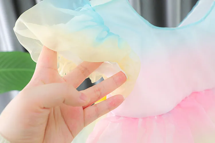 Puff Sleeves Baby Girl Bow Dress