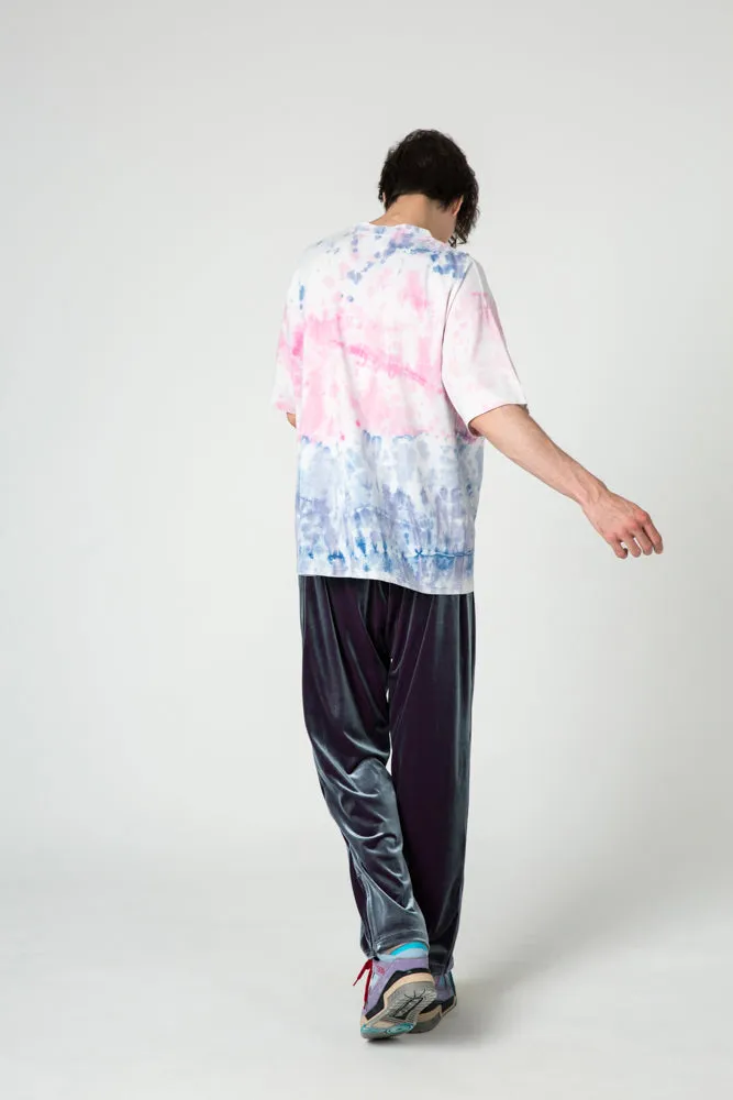 Purple-Blue Velvet Trousers