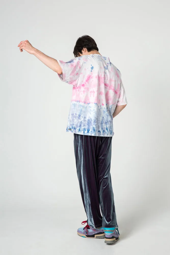Purple-Blue Velvet Trousers