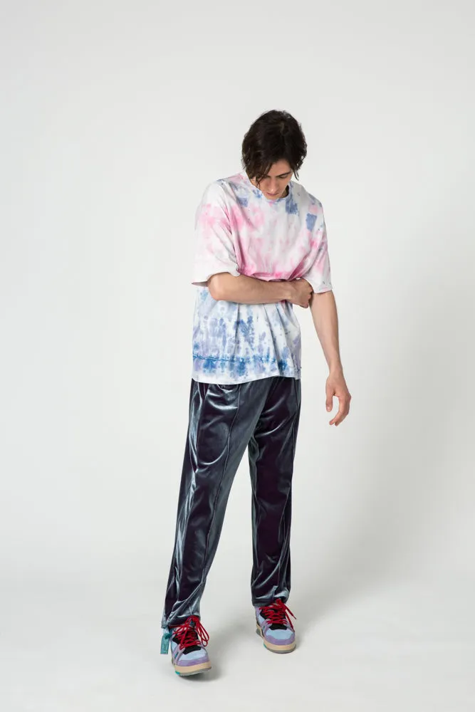 Purple-Blue Velvet Trousers