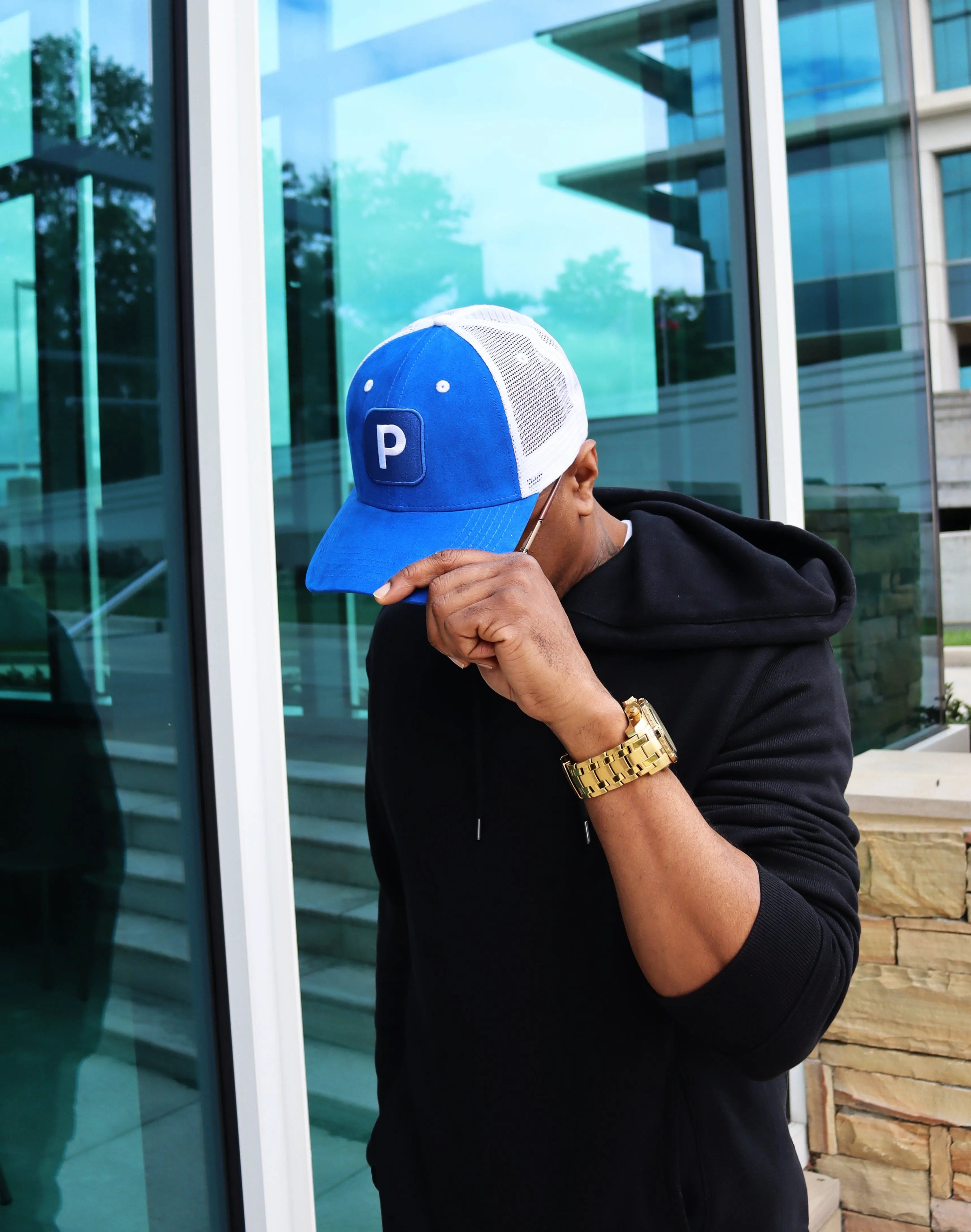 PUSHIN P PREMIUM SUEDE TRUCKER HAT