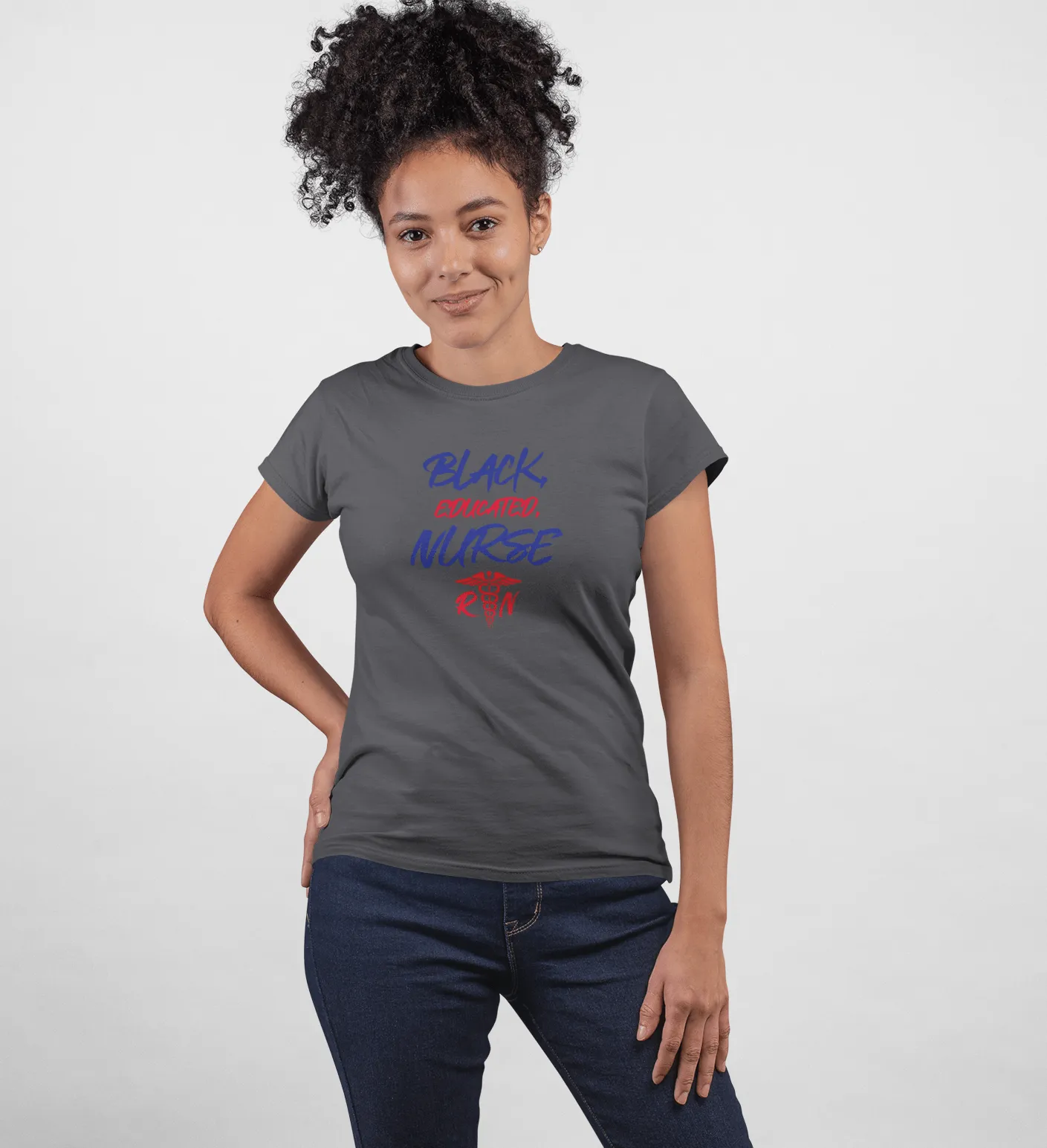 " Black Educated Nurse" Women's Fitted Tee