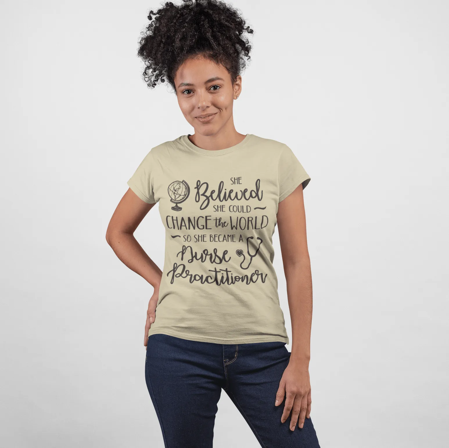 "She Believed......Nurse Practitioner" Women's Fitted Tee