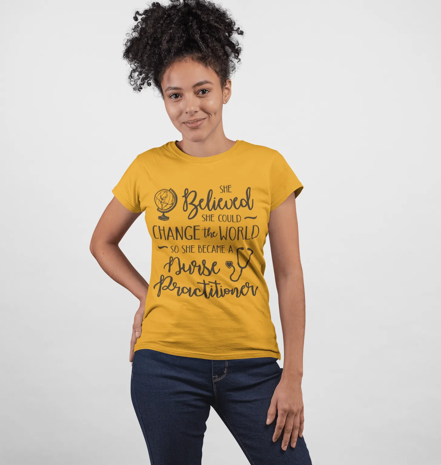 "She Believed......Nurse Practitioner" Women's Fitted Tee