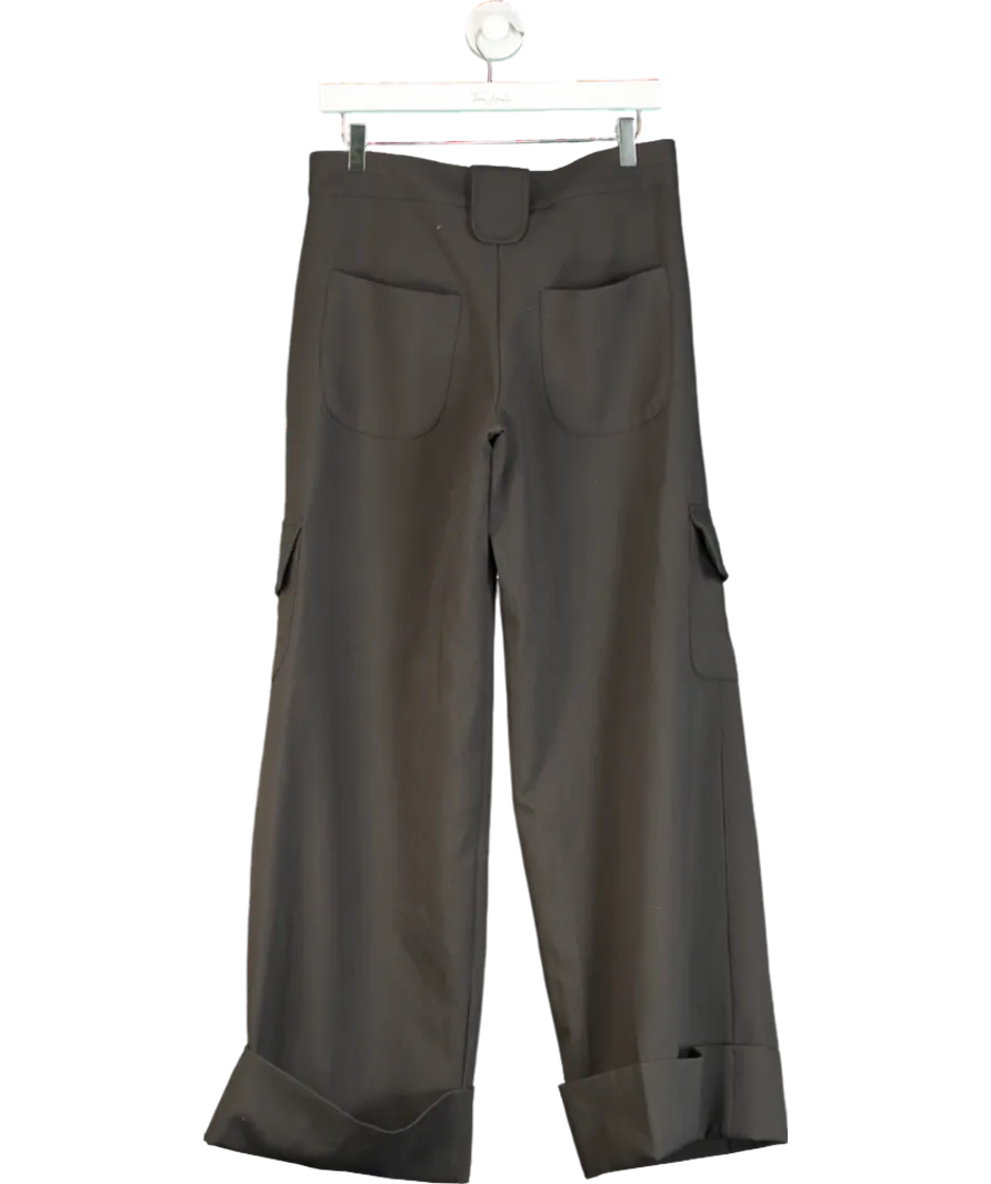 RecoverXMoment Grey Wide-leg Cargo Trouser UK XS