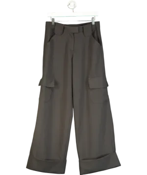 RecoverXMoment Grey Wide-leg Cargo Trouser UK XS
