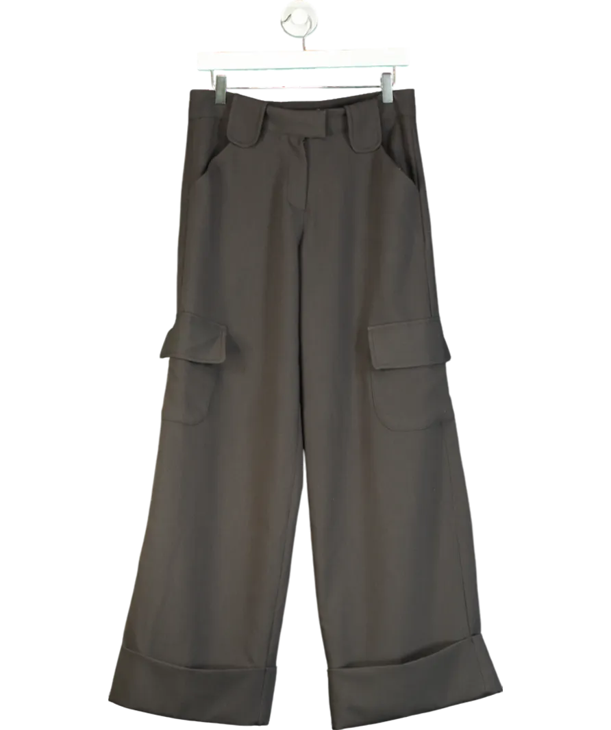 RecoverXMoment Grey Wide-leg Cargo Trouser UK XS