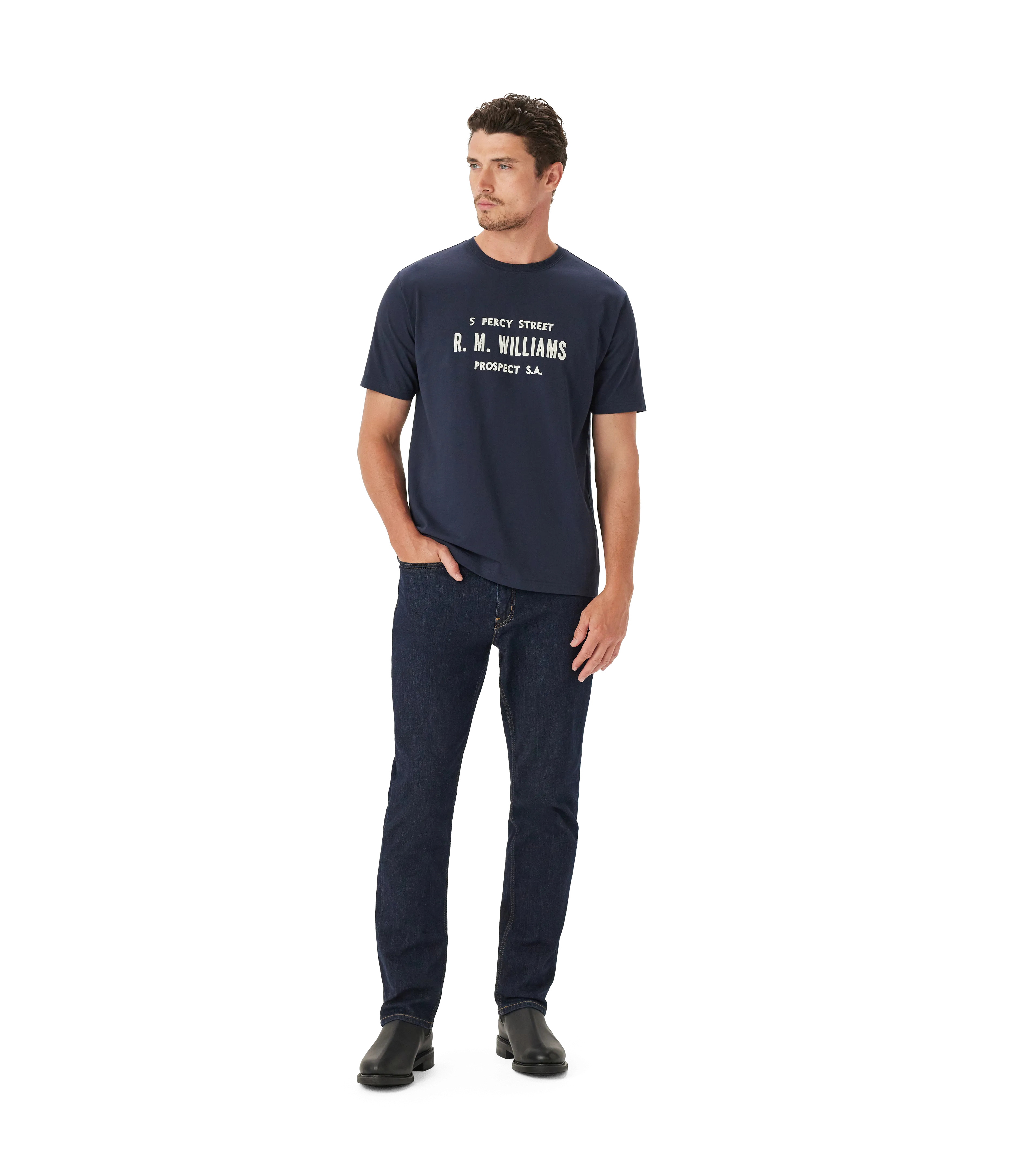 R.M. Williams Bale T-Shirt - Navy
