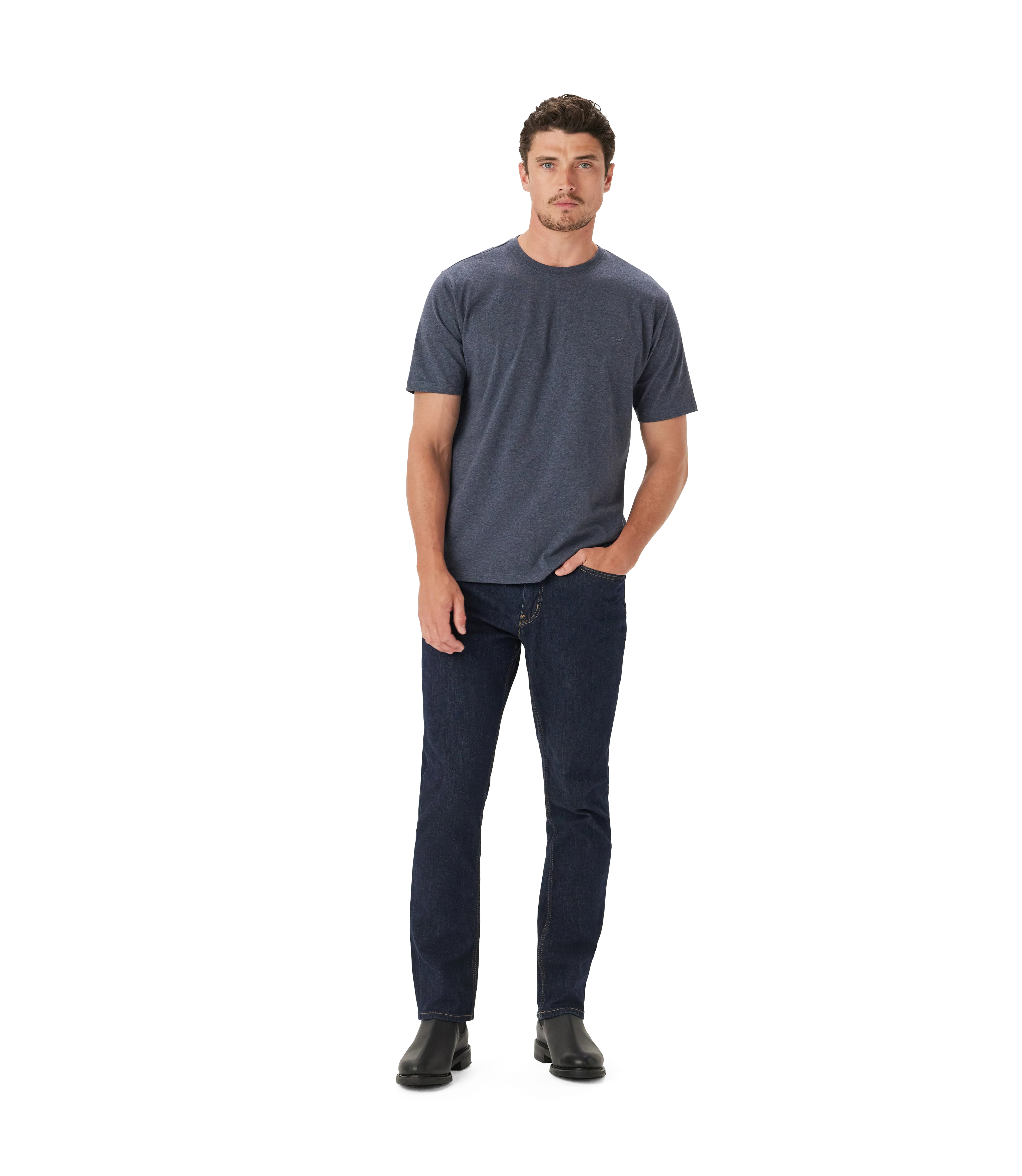 R.M. Williams Parson T-Shirt - Dark Blue Marle