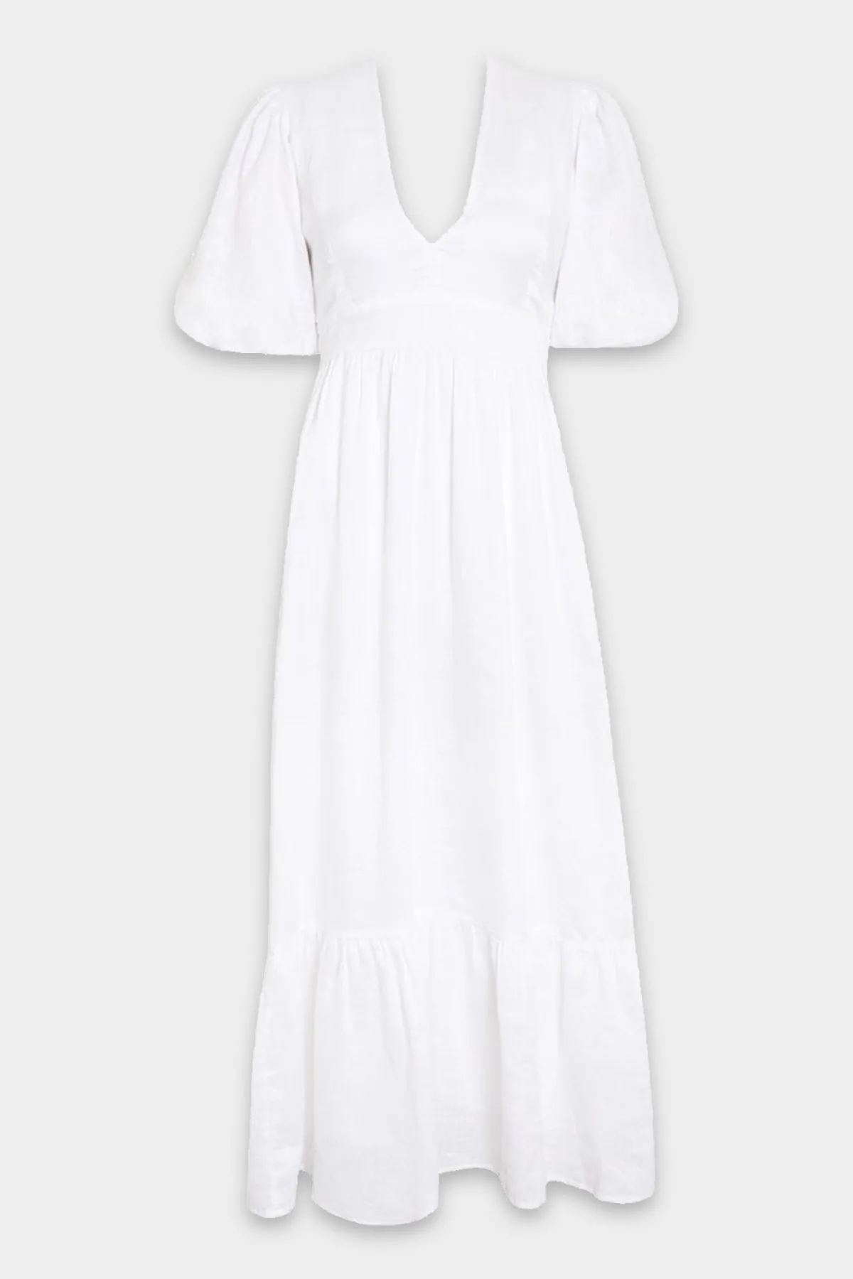Romilla Midi Dress in Plain White