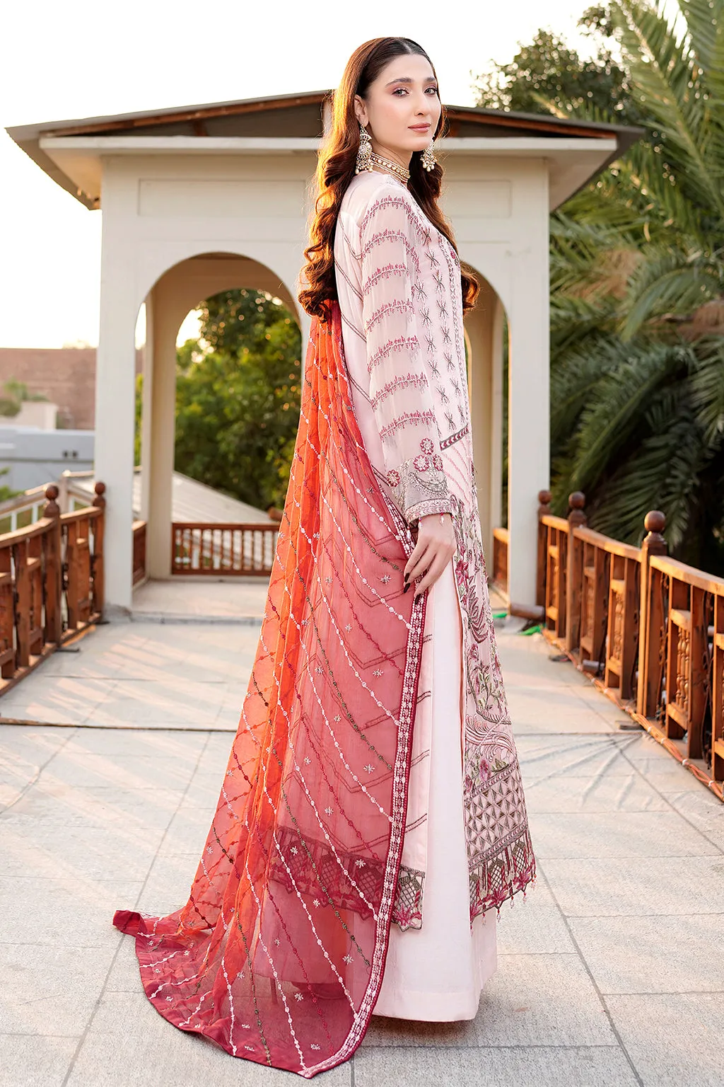 Rose Pink Embroidered Pakistani Salwar Kameez Dupatta Salwar Suit