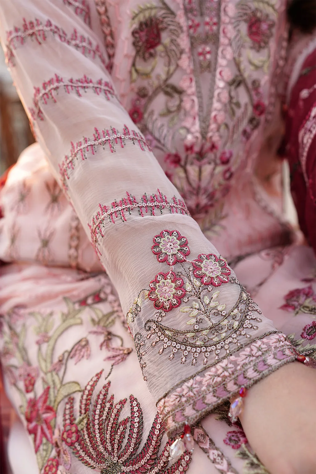 Rose Pink Embroidered Pakistani Salwar Kameez Dupatta Salwar Suit
