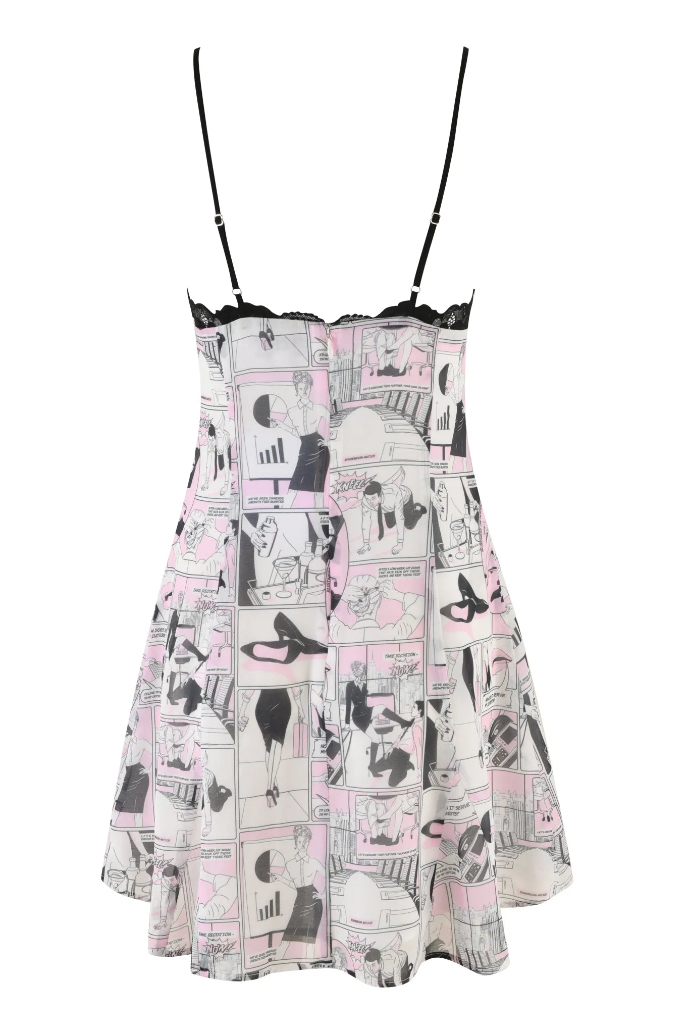 ROSIE DRESS - PINK : DIGITAL:COMIC PRINT