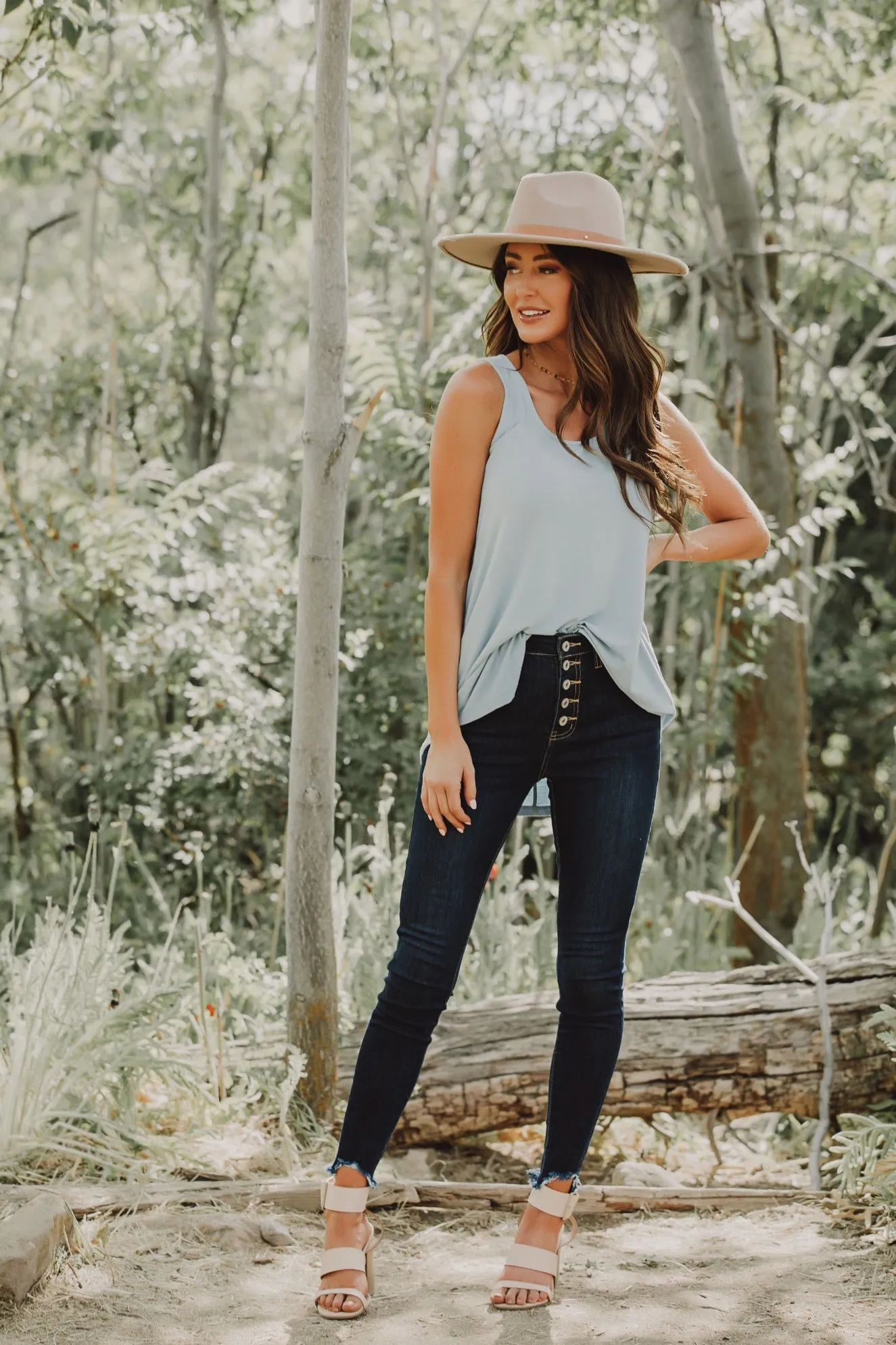 Round Hem Tunic Tank
