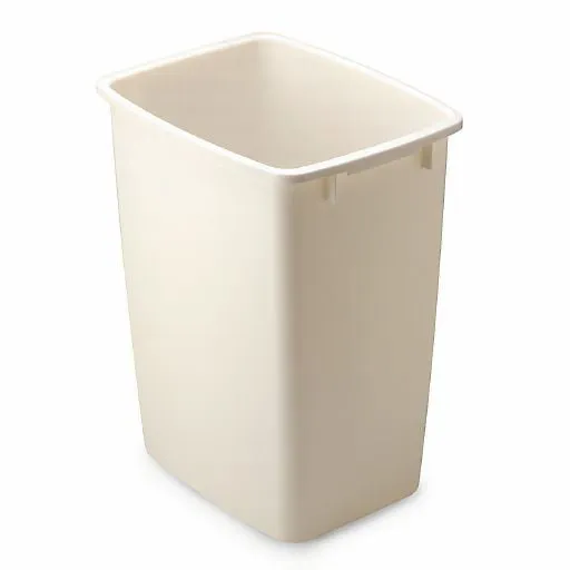 Rubbermaid 36 Qt 9 gal Plastic Open Top Wastebasket Trash Can Garbage Bin, Ivory