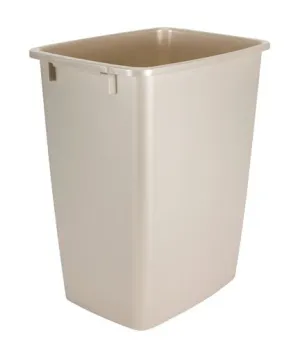 Rubbermaid 36 Qt 9 gal Plastic Open Top Wastebasket Trash Can Garbage Bin, Ivory