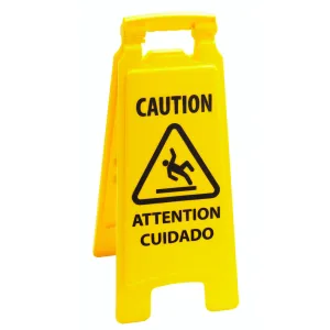 Rubbermaid Commercial 2-sided Multilingual Caution Sign