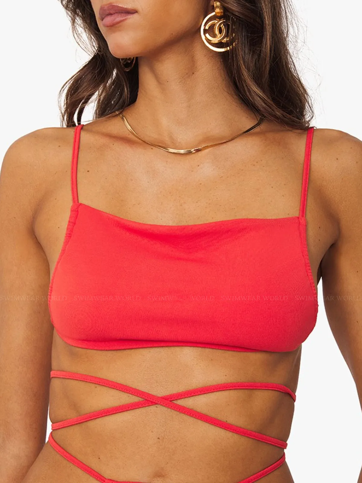 Ruched Bandeau-Cut Out Midi Skirt ::RET