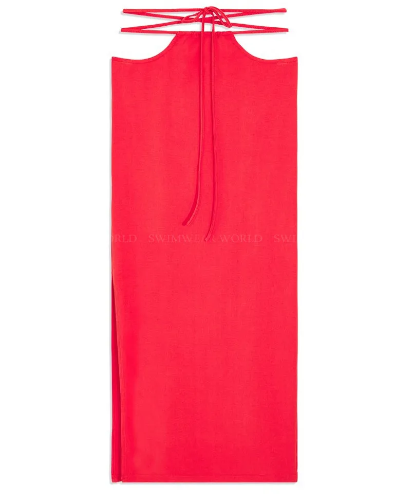 Ruched Bandeau-Cut Out Midi Skirt ::RET