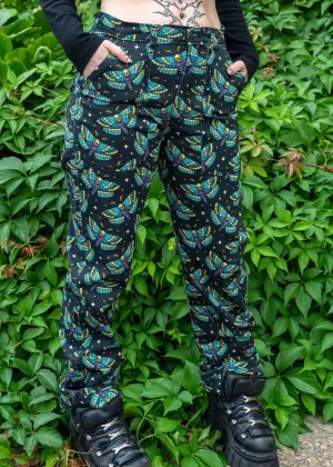 Run & Fly Death Head Moth Jeans Black