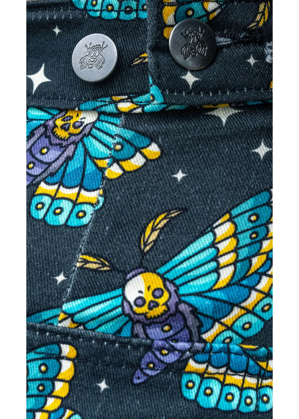 Run & Fly Death Head Moth Jeans Black