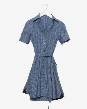 Sabrina - Black and Blue Gingham