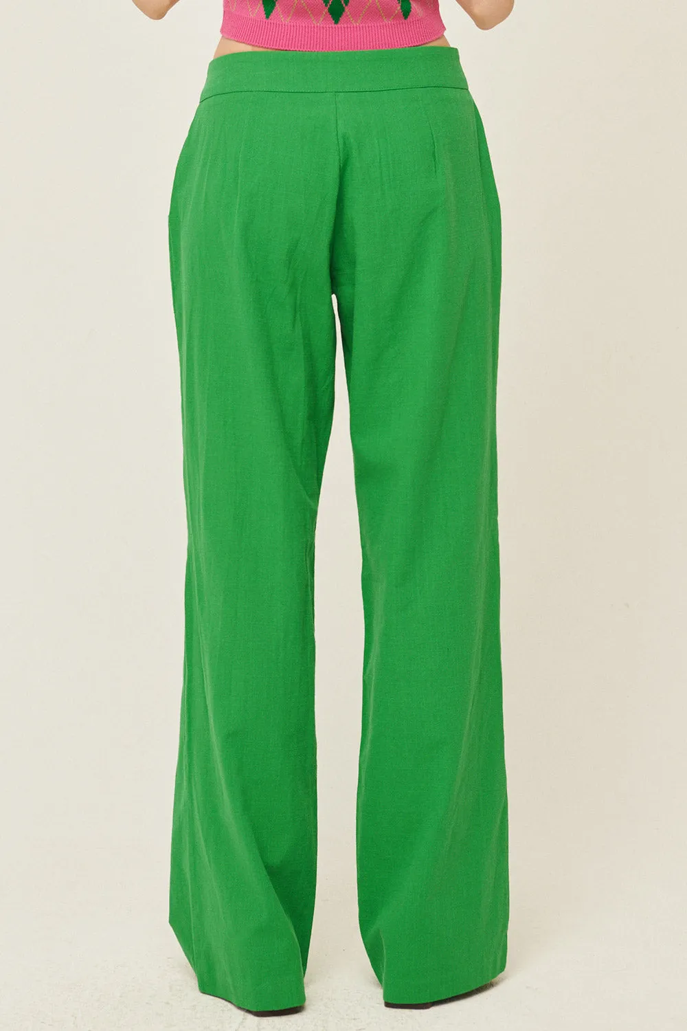 Sabrina Pintucked Wide Pants