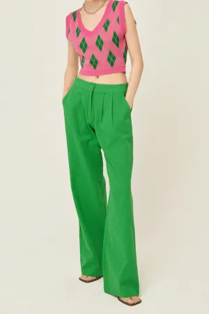 Sabrina Pintucked Wide Pants