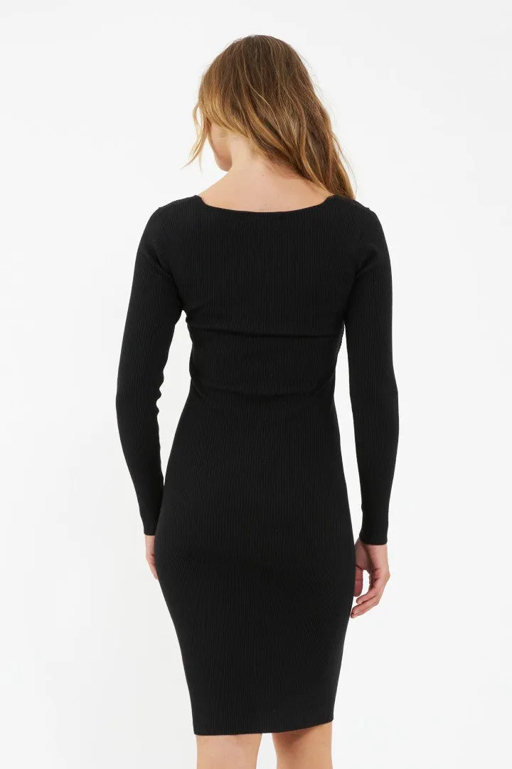 Sadie Rib Knit Nursing Dress