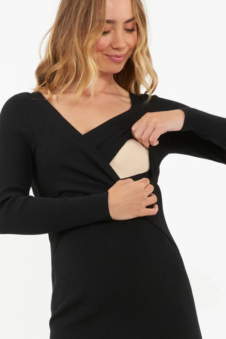Sadie Rib Knit Nursing Dress