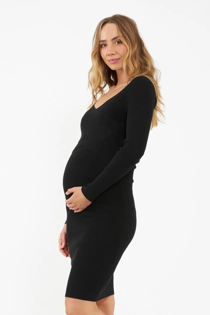Sadie Rib Knit Nursing Dress