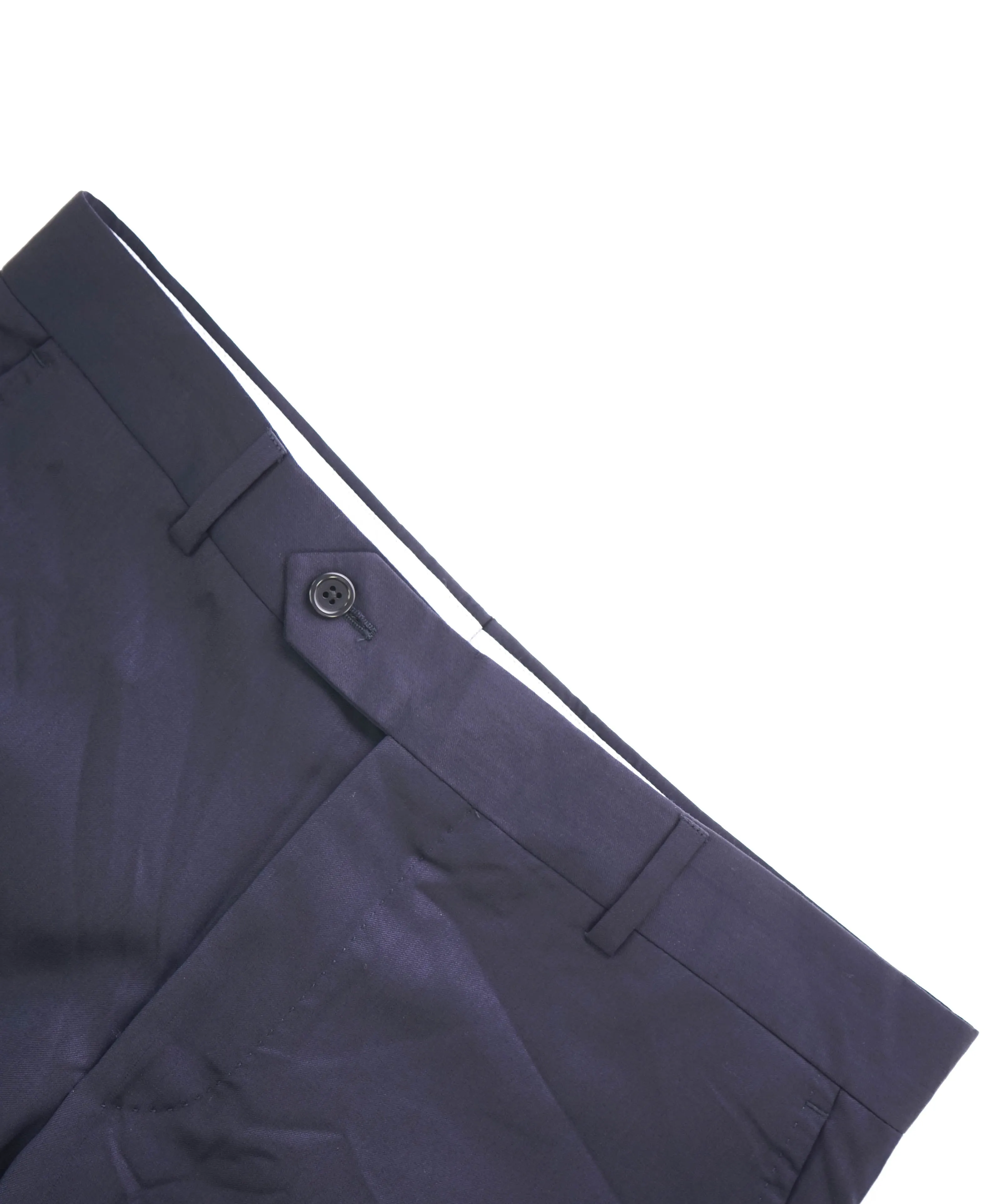 SAKS FIFTH AVE - Navy Wool & Silk MADE IN ITALY Flat Front Dress Pants- 30W