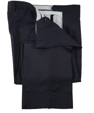 SAKS FIFTH AVE - Navy Wool&Silk MADE IN ITALY Flat Front Dress Pants - 42W