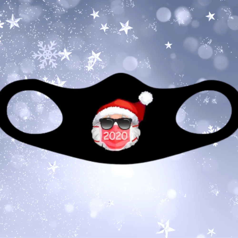 Santa 2020 Christmas Fitted Face Mask And Covering